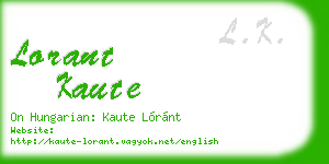 lorant kaute business card